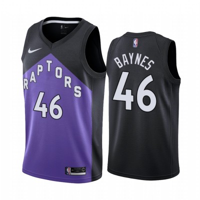 Toronto Raptors #46 Aron Baynes Purple Youth NBA Swingman 2020-21 Earned Edition Jersey